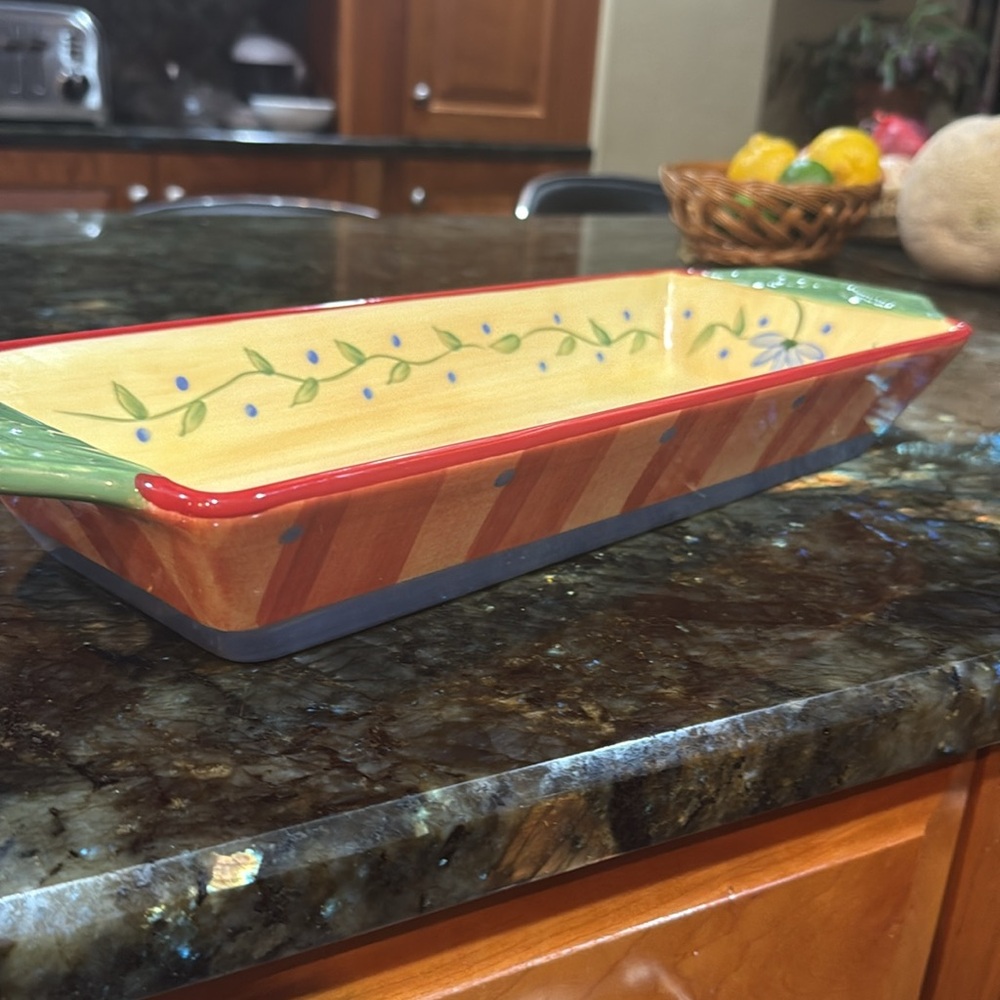 Pfaltzgraff Napoli Hand-Painted Ceramic Tray - Picture 7 of 12